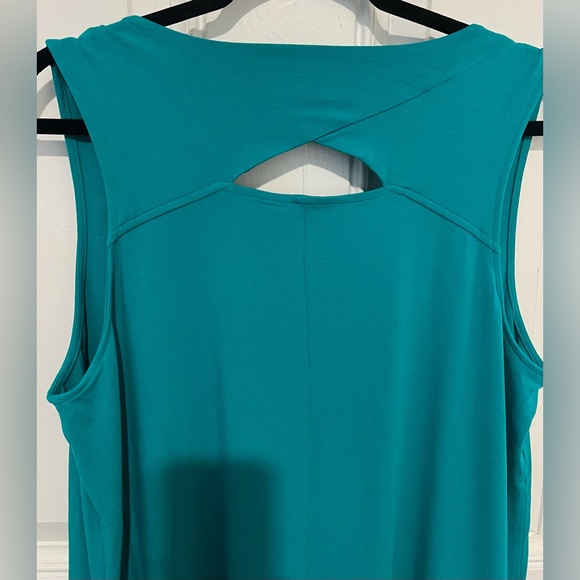 J. Jill Wearever Collection Maxi Dress Stretch Teal Sz Large Petite Flowy NWT! - Picture 14 of 14